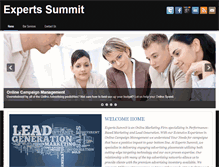 Tablet Screenshot of expertssummit.com